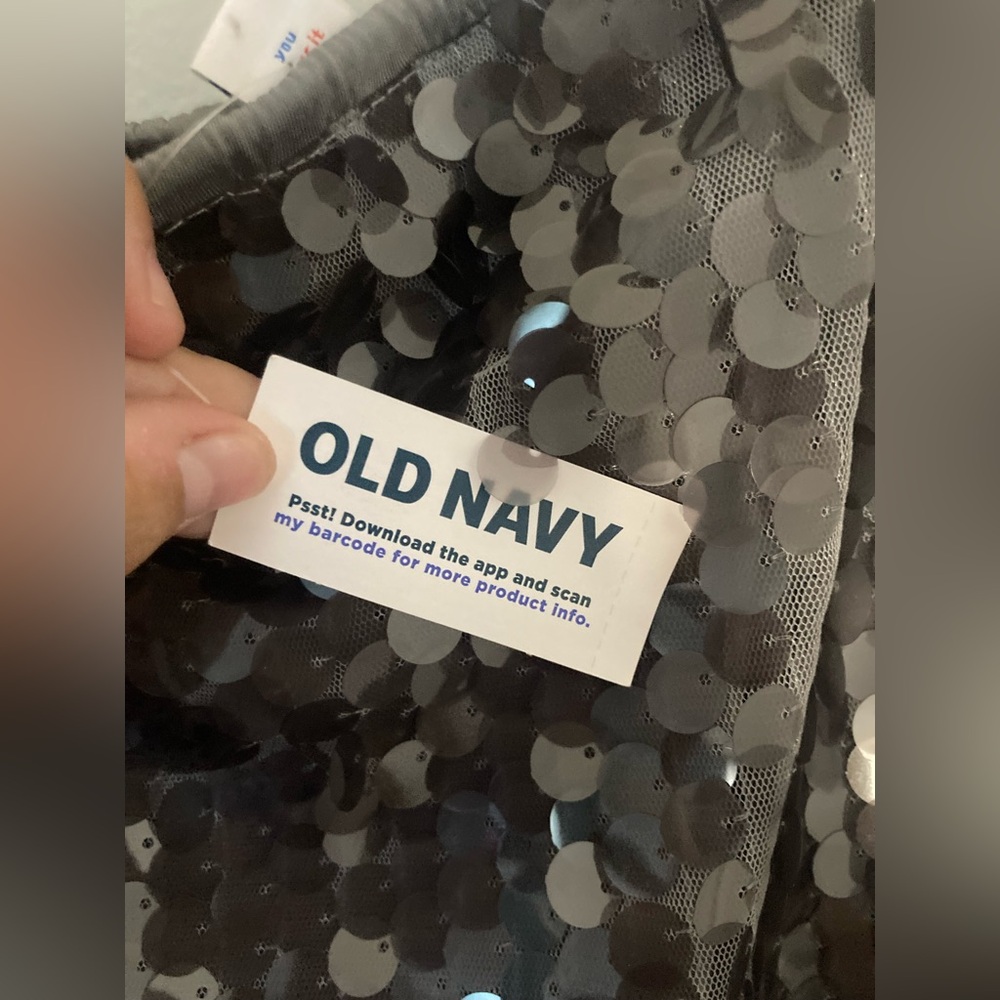 Old Navy Grey Sequin Midi Pencil Skirt - Picture 5 of 6